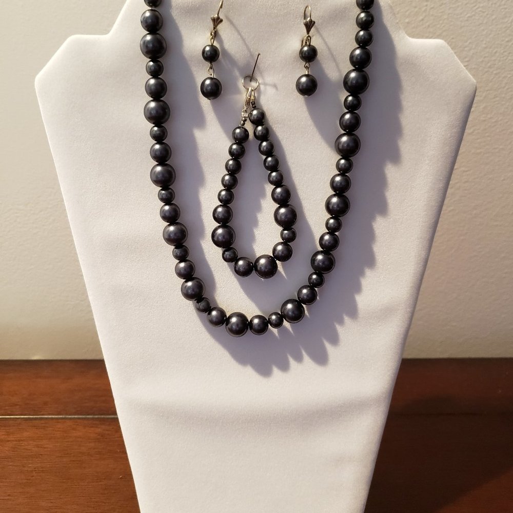 Gray Pearl Jewelry Sets